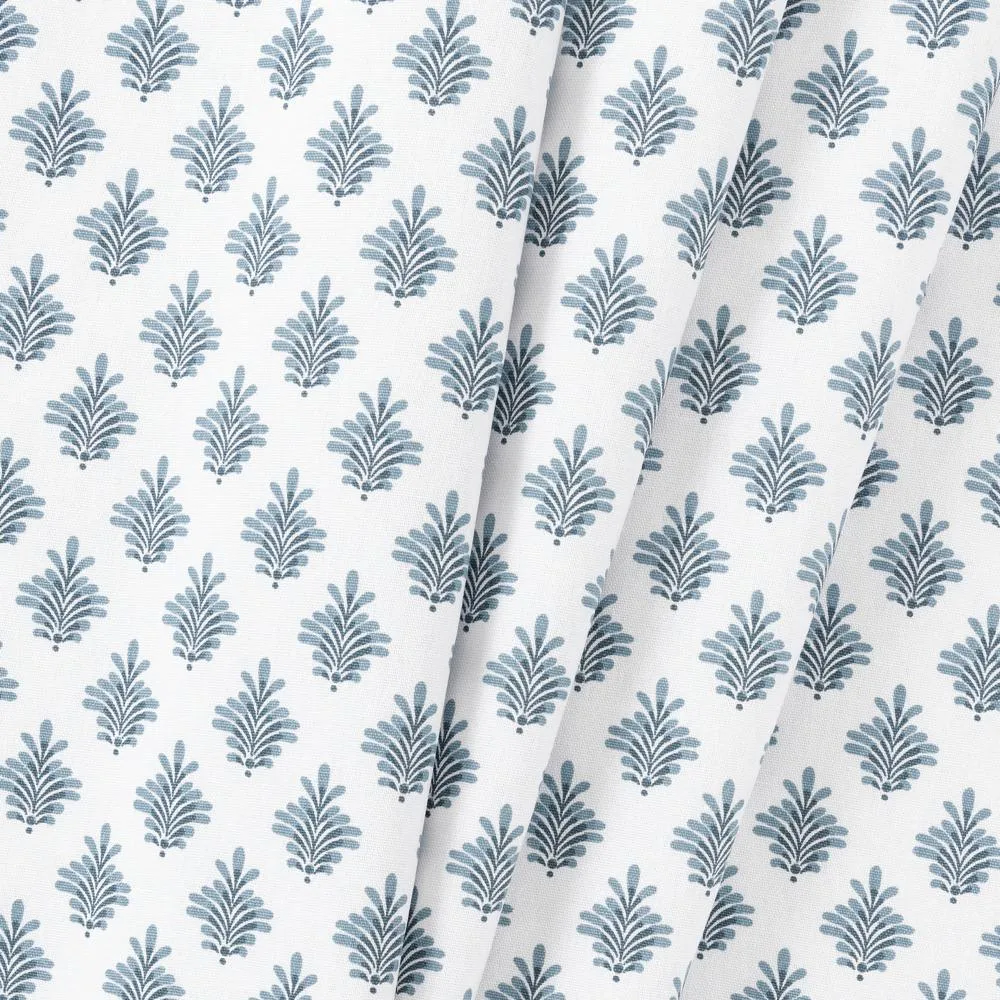 Ellis Curtain Manchester Window Treatment 1.5" Rod Pocket 100% Cotton Curtain Tiers Blue