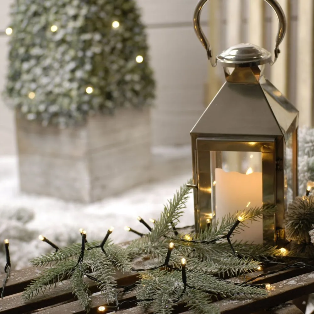 Festive 50 Warm White LED Battery Operated String Lights