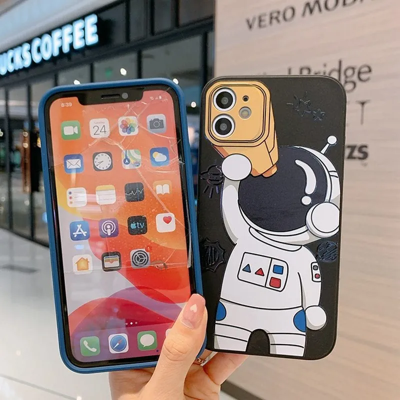 Funny Astronaut Pattern iPhone Case