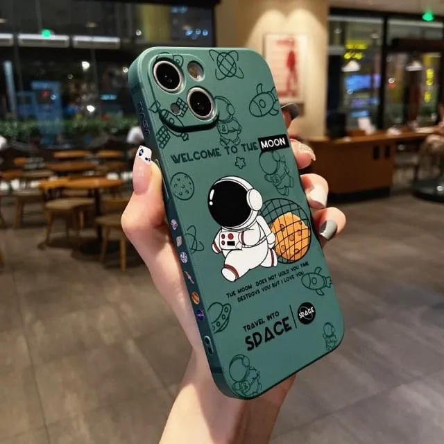 Funny Astronaut Pattern iPhone Case