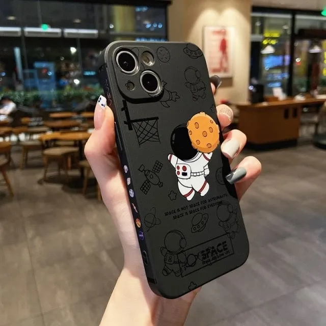 Funny Astronaut Pattern iPhone Case