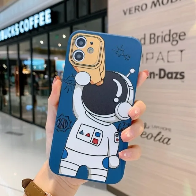 Funny Astronaut Pattern iPhone Case