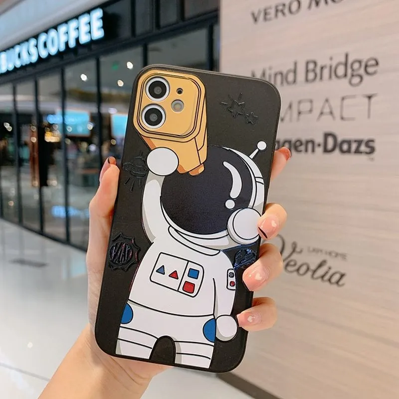 Funny Astronaut Pattern iPhone Case