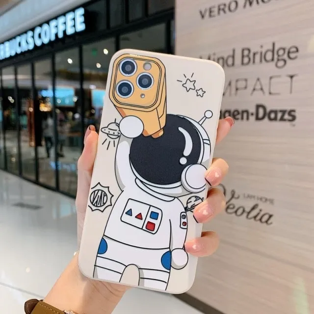 Funny Astronaut Pattern iPhone Case