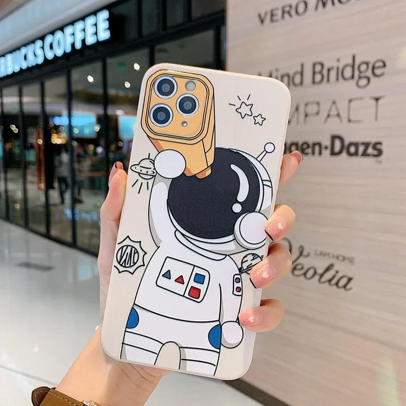 Funny Astronaut Pattern iPhone Case