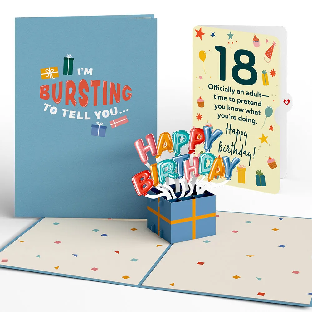 Happy 18th Birthday Burst Pop-Up Card and Sentiment Set