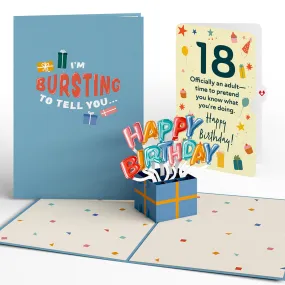Happy 18th Birthday Burst Pop-Up Card and Sentiment Set