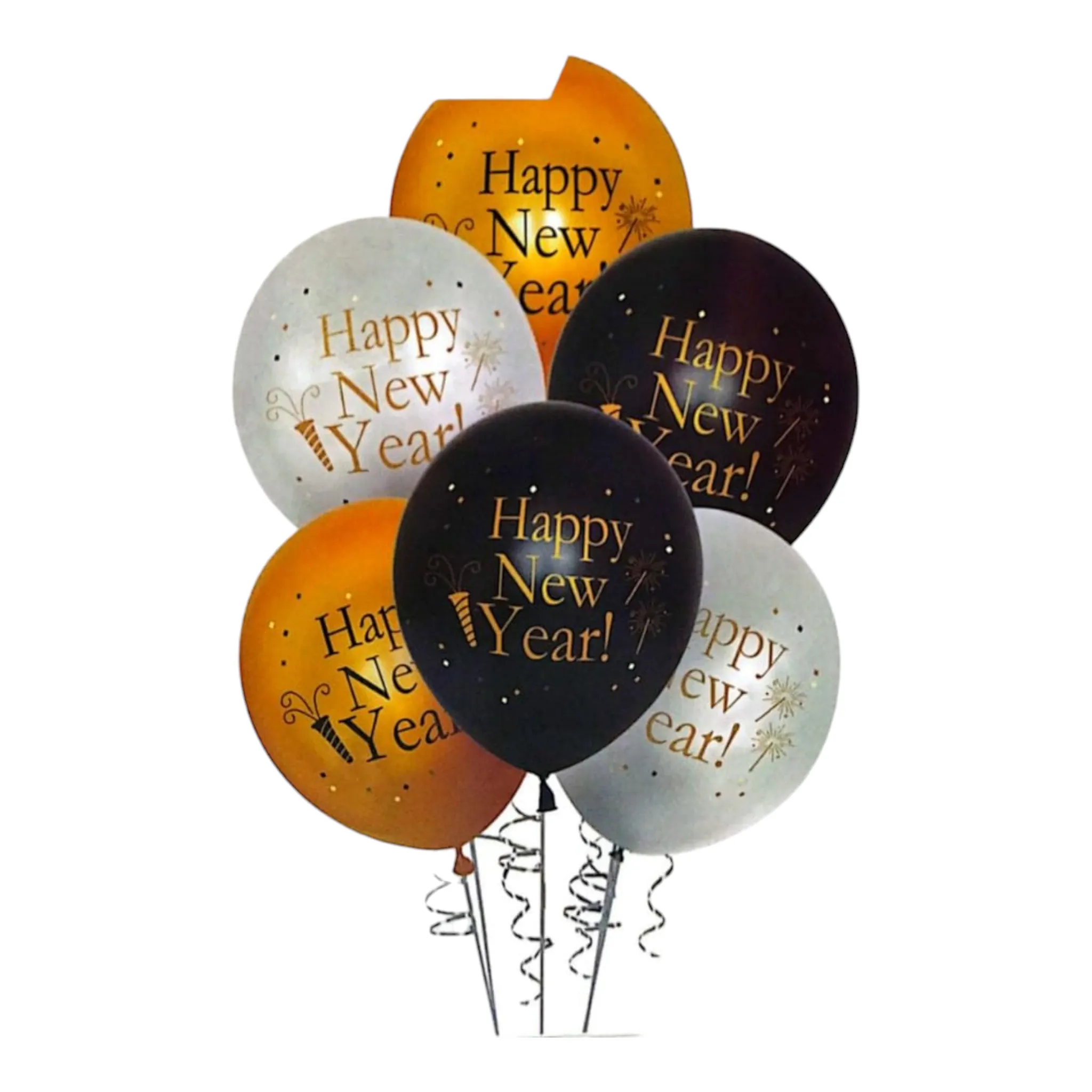 Happy New Year Balloon 6pc Set