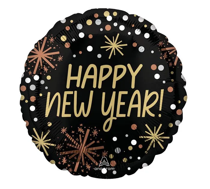 Happy New Year Confetti Mylar Balloon 18" | 1ct