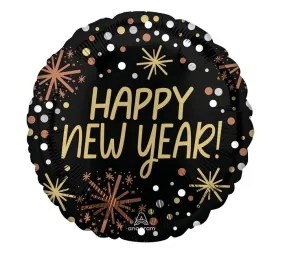 Happy New Year Confetti Mylar Balloon 18" | 1ct