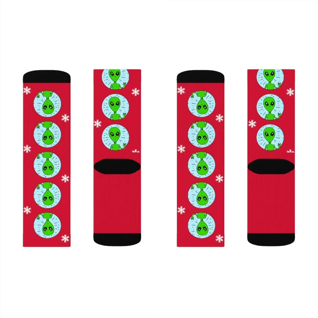 Holiday Socks | Funny Alien Socks