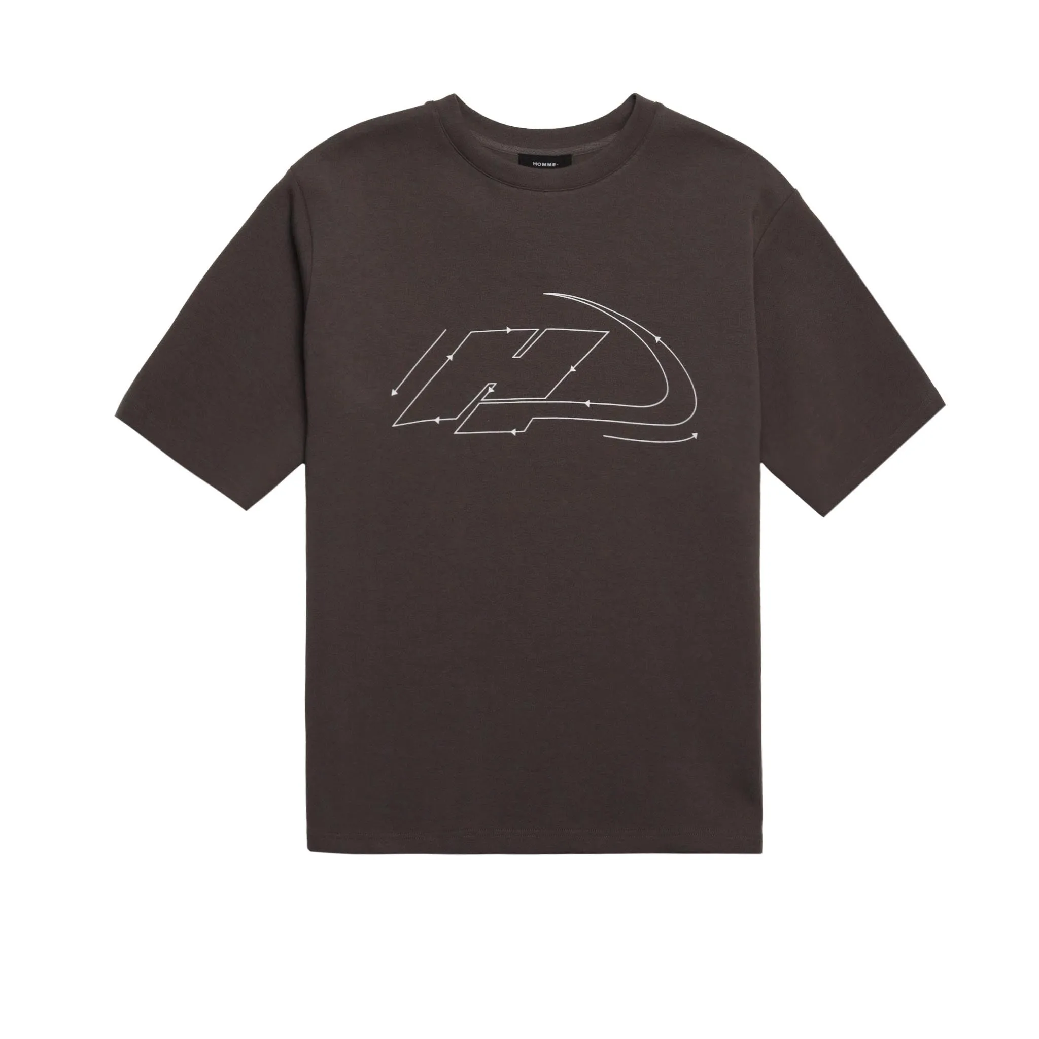 HOMME  90s Matrix Tee Charcoal