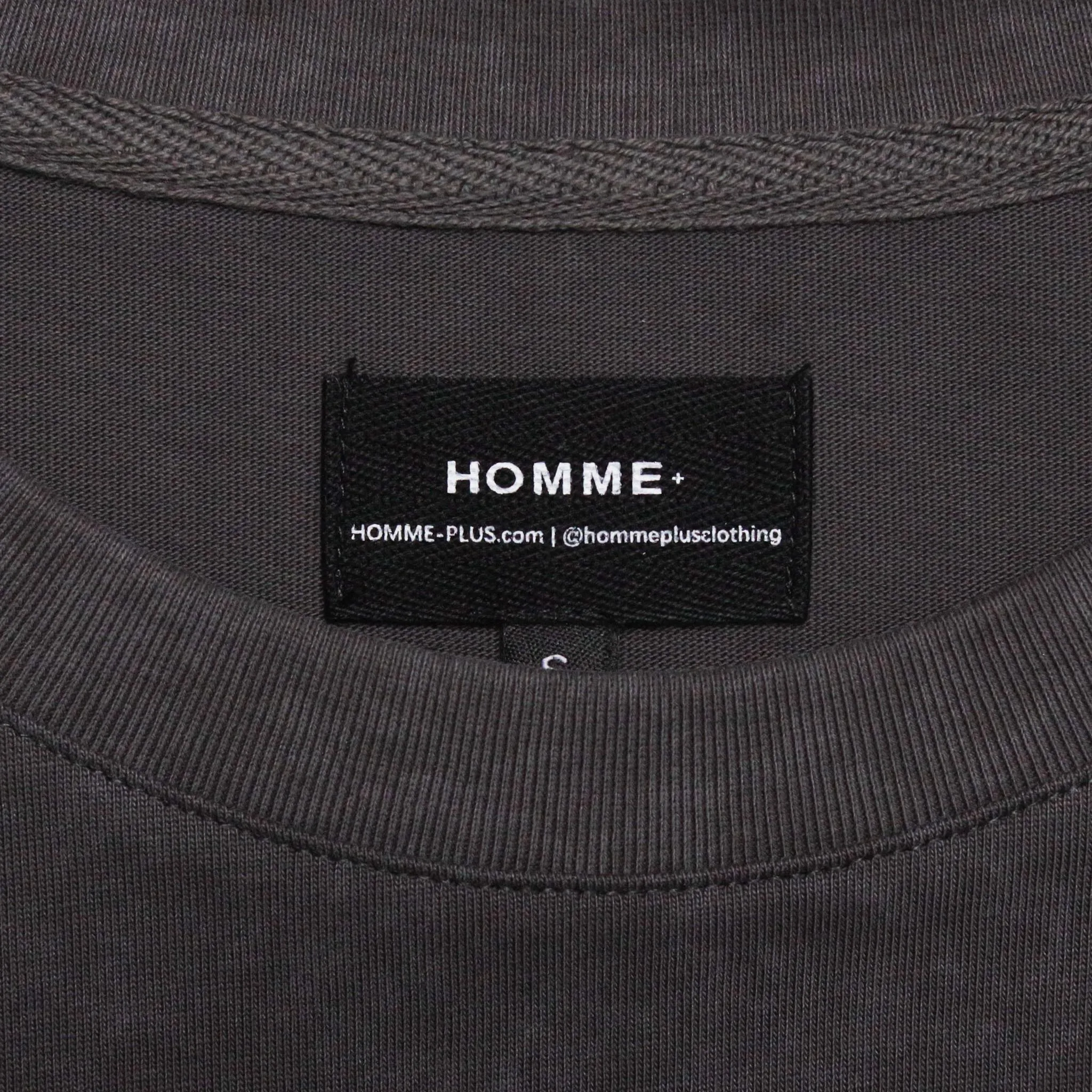 HOMME  Acid Wash Essential Tee Charcoal