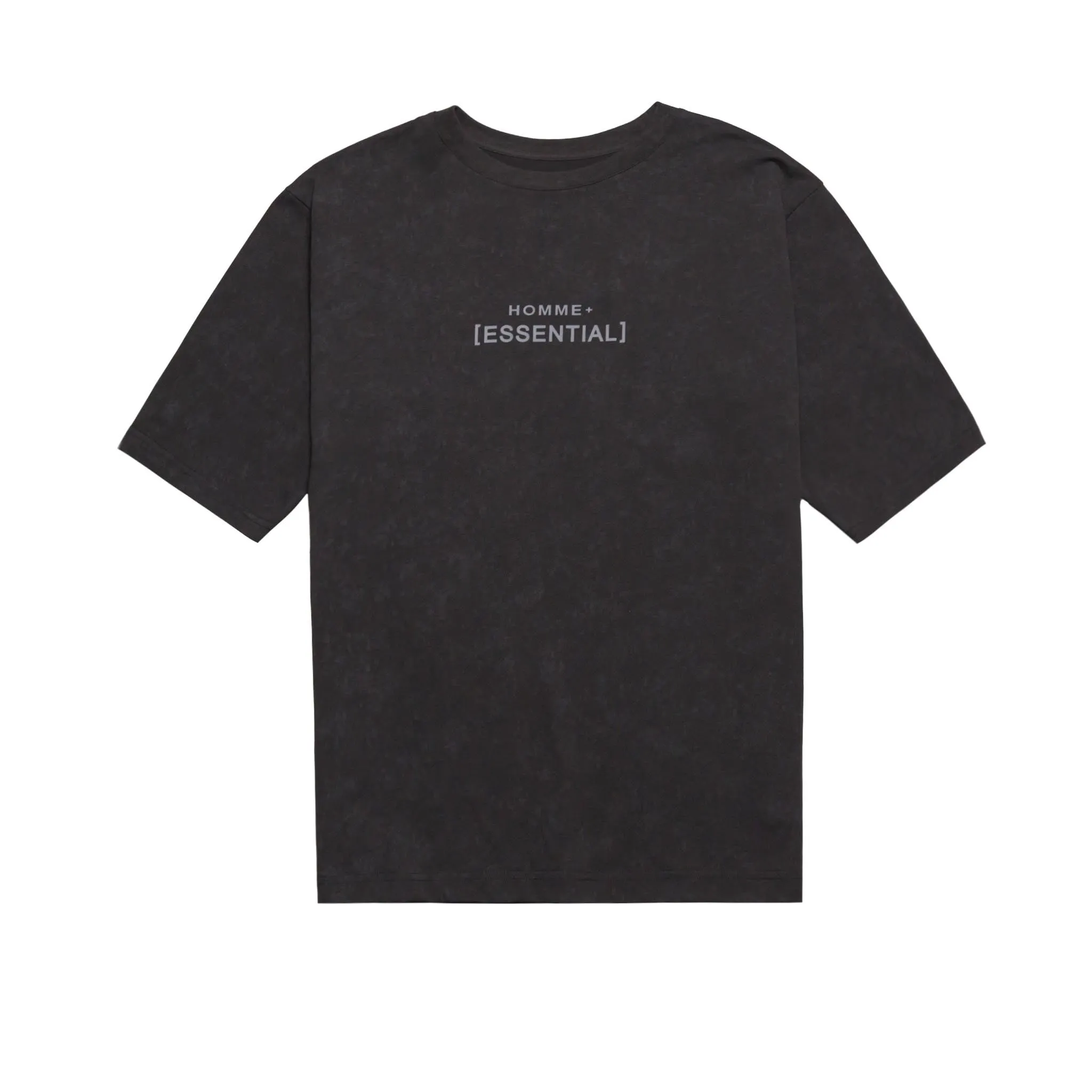 HOMME  Acid Wash Essential Tee Charcoal