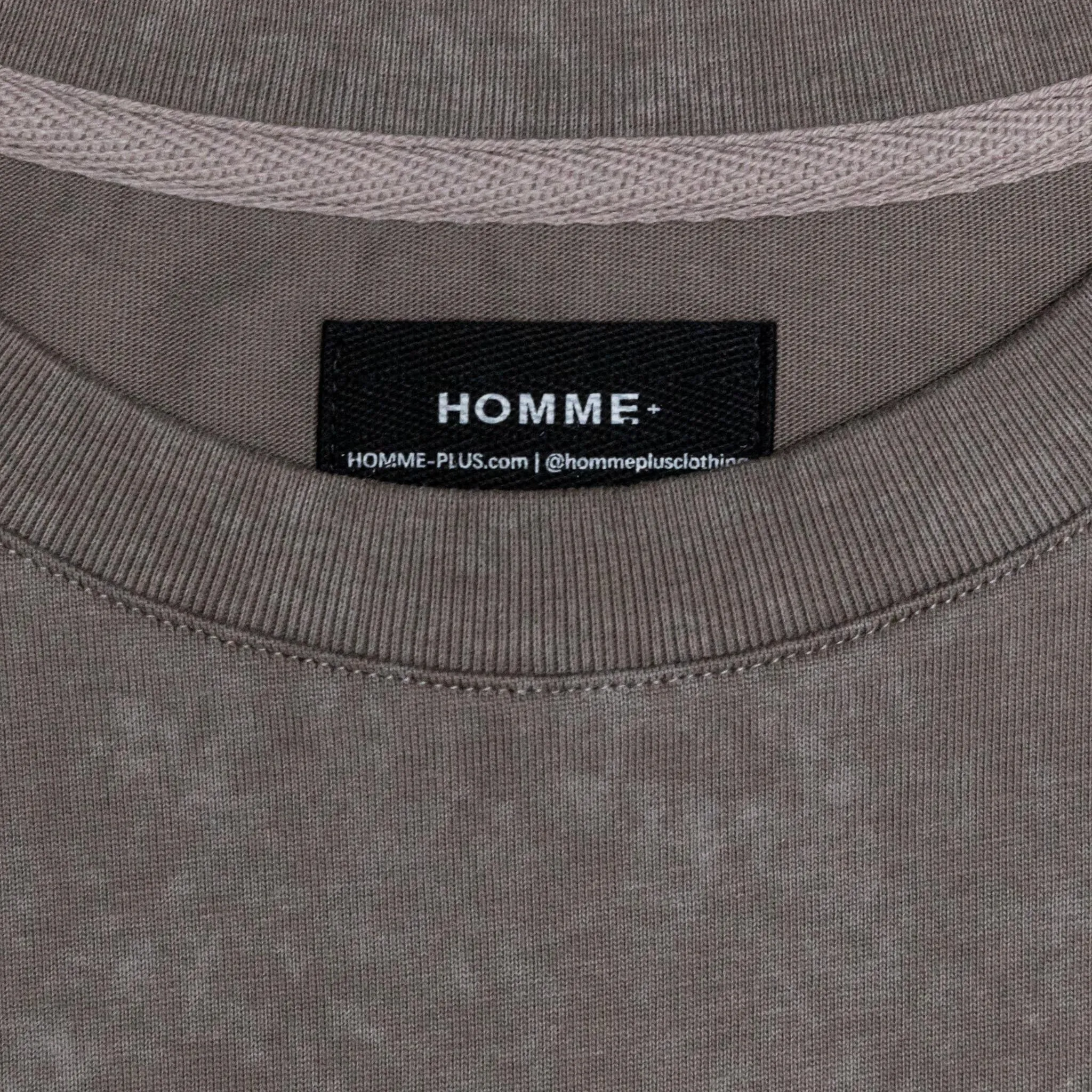 HOMME  Acid Wash Tee Mocha