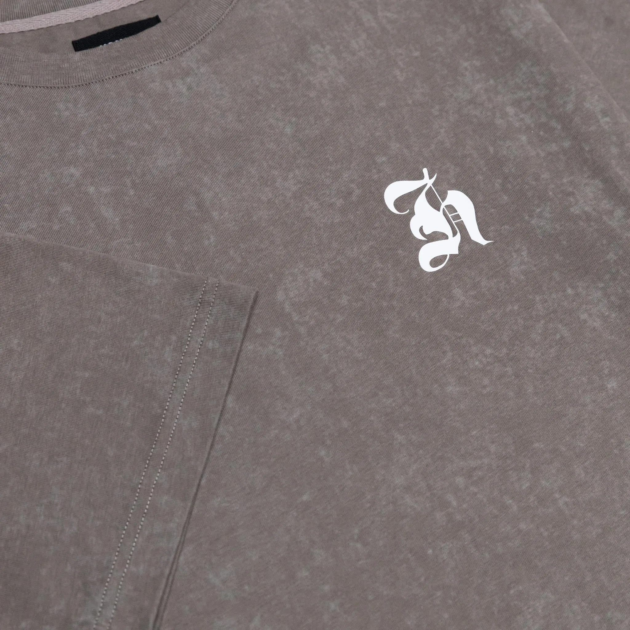 HOMME  Acid Wash Tee Mocha
