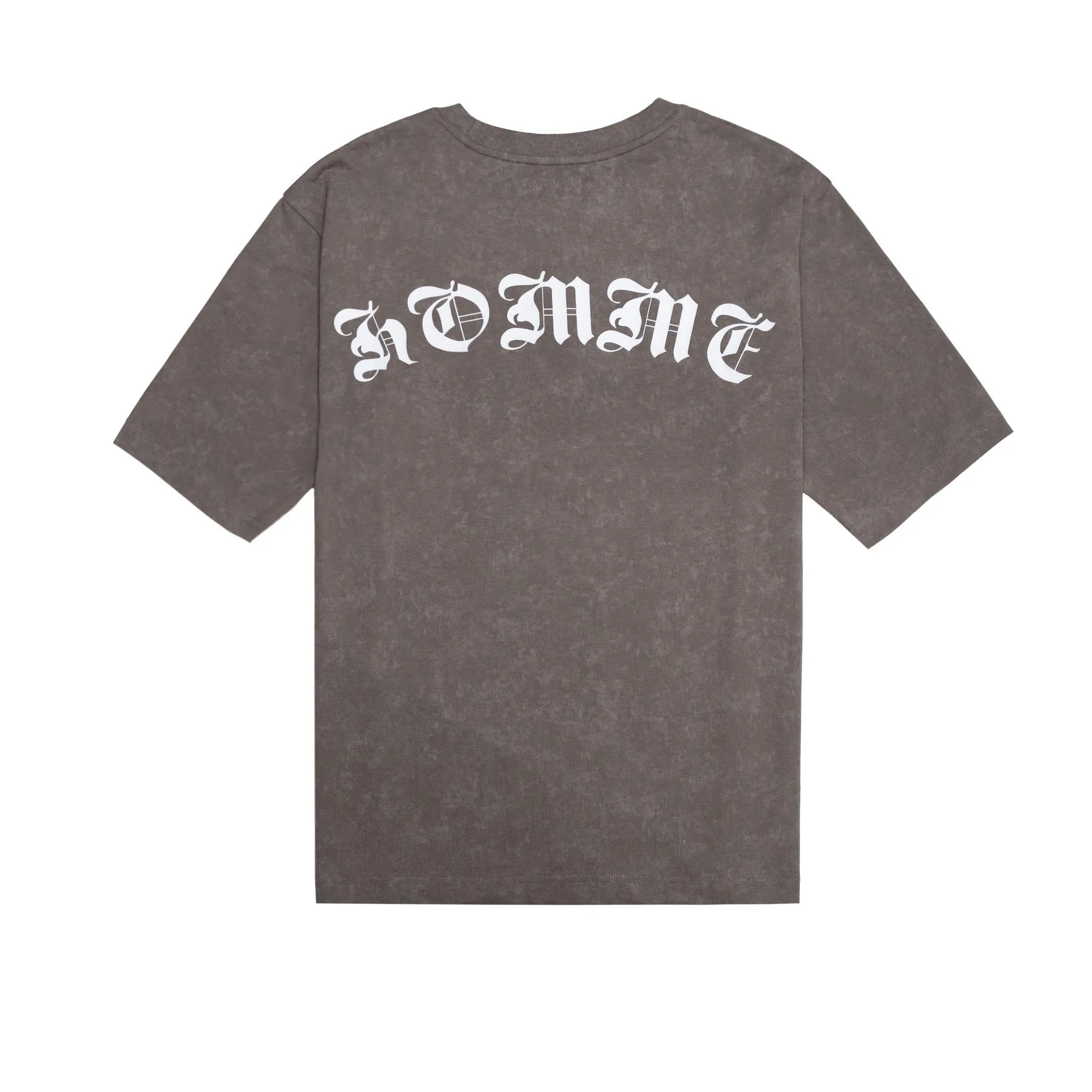 HOMME  Acid Wash Tee Mocha