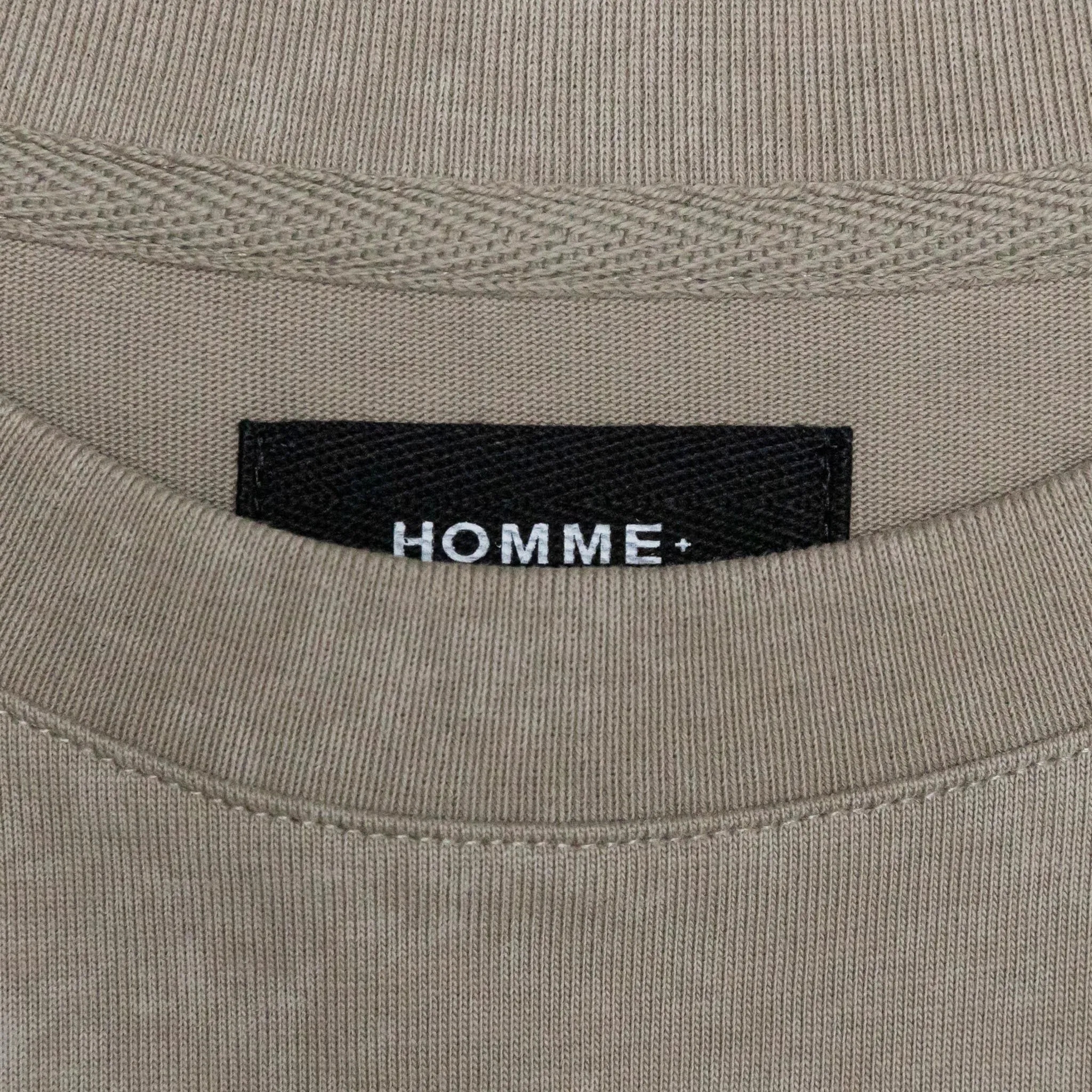 HOMME  Acid Wash Tee Putty