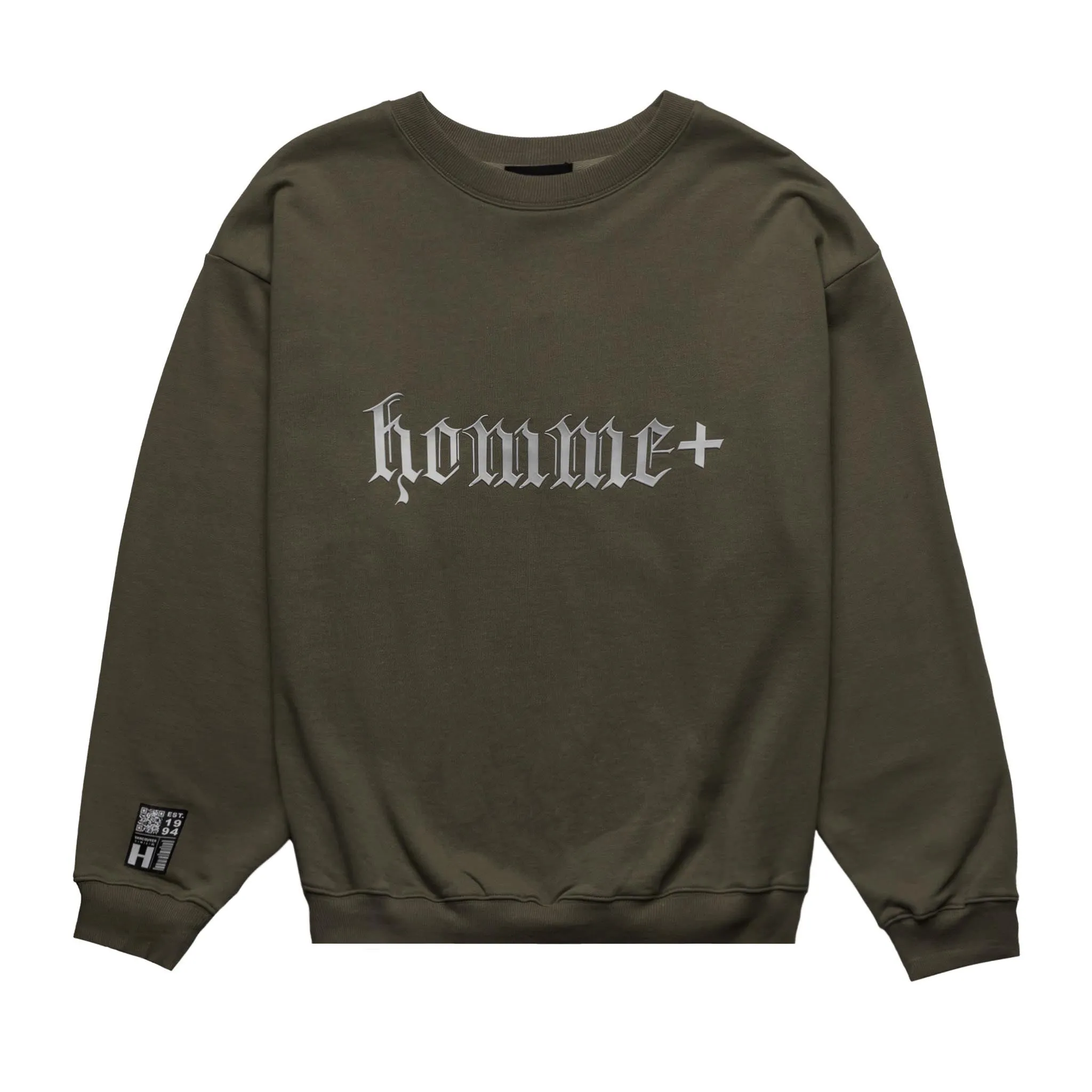 HOMME  Chrome Font Crewneck Charcoal
