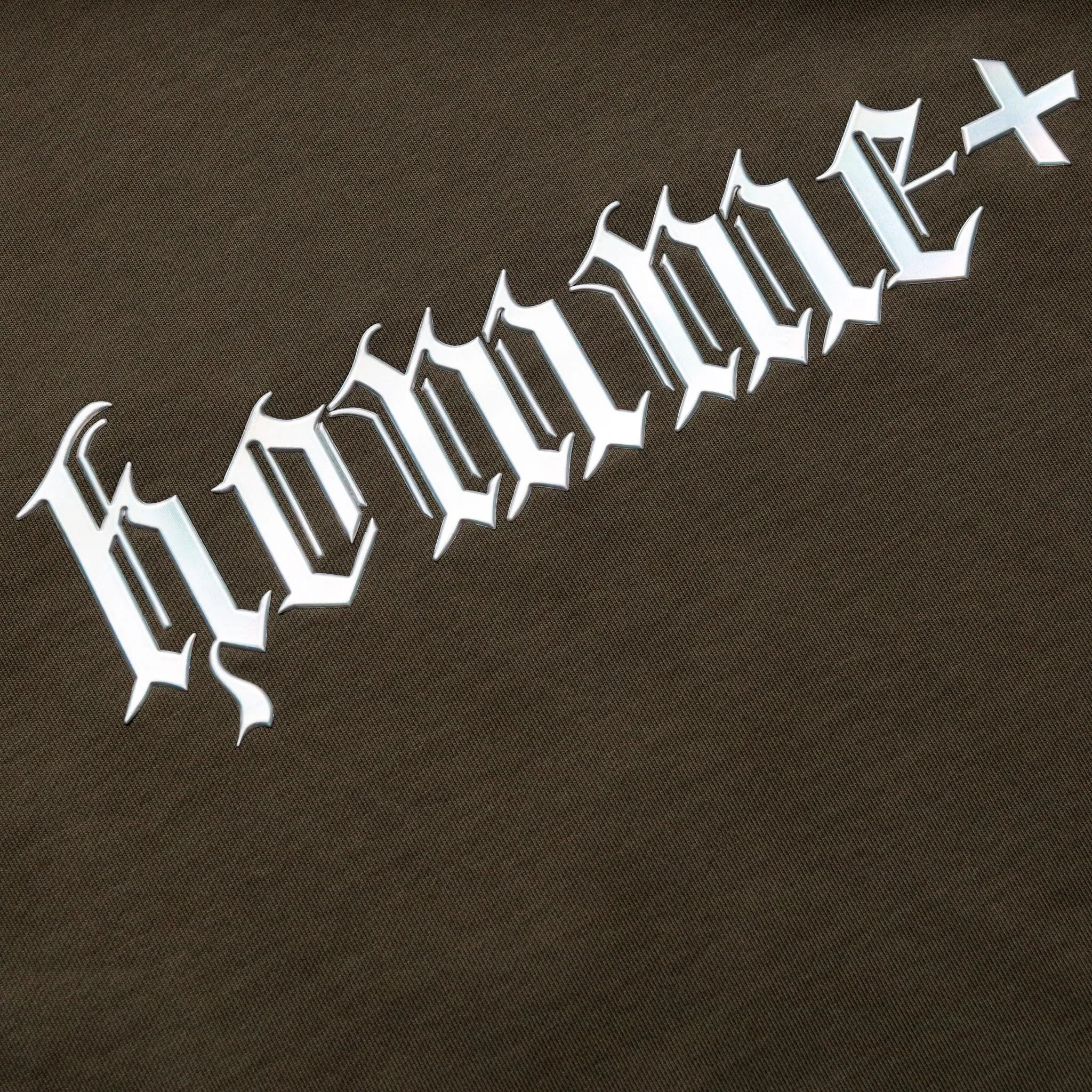 HOMME  Chrome Font Crewneck Charcoal