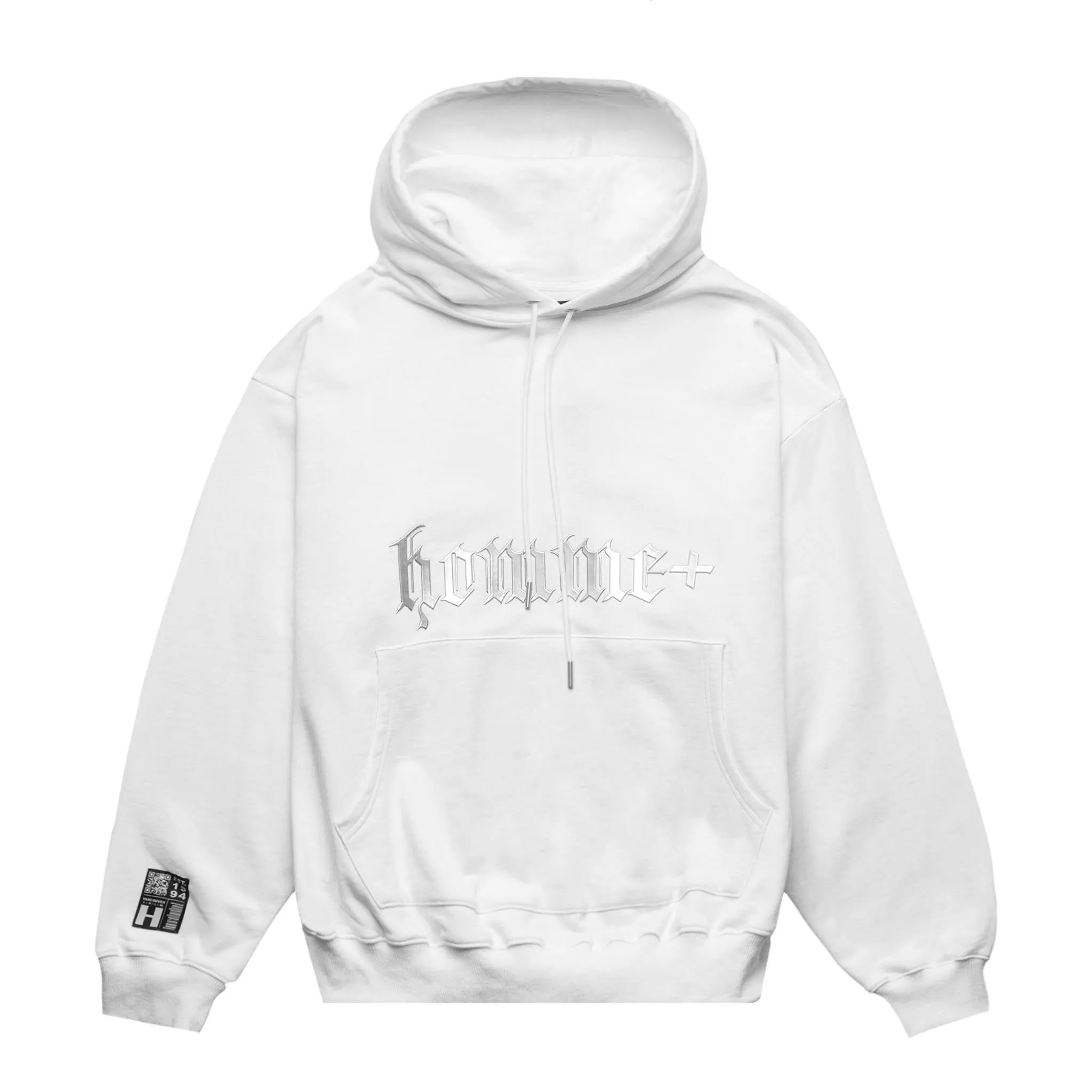 HOMME  Chrome Font Hoodie White
