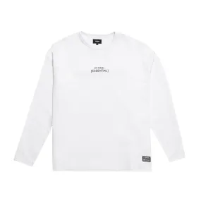 HOMME  'ESSENTIAL' Heavyweight L/S Tee White