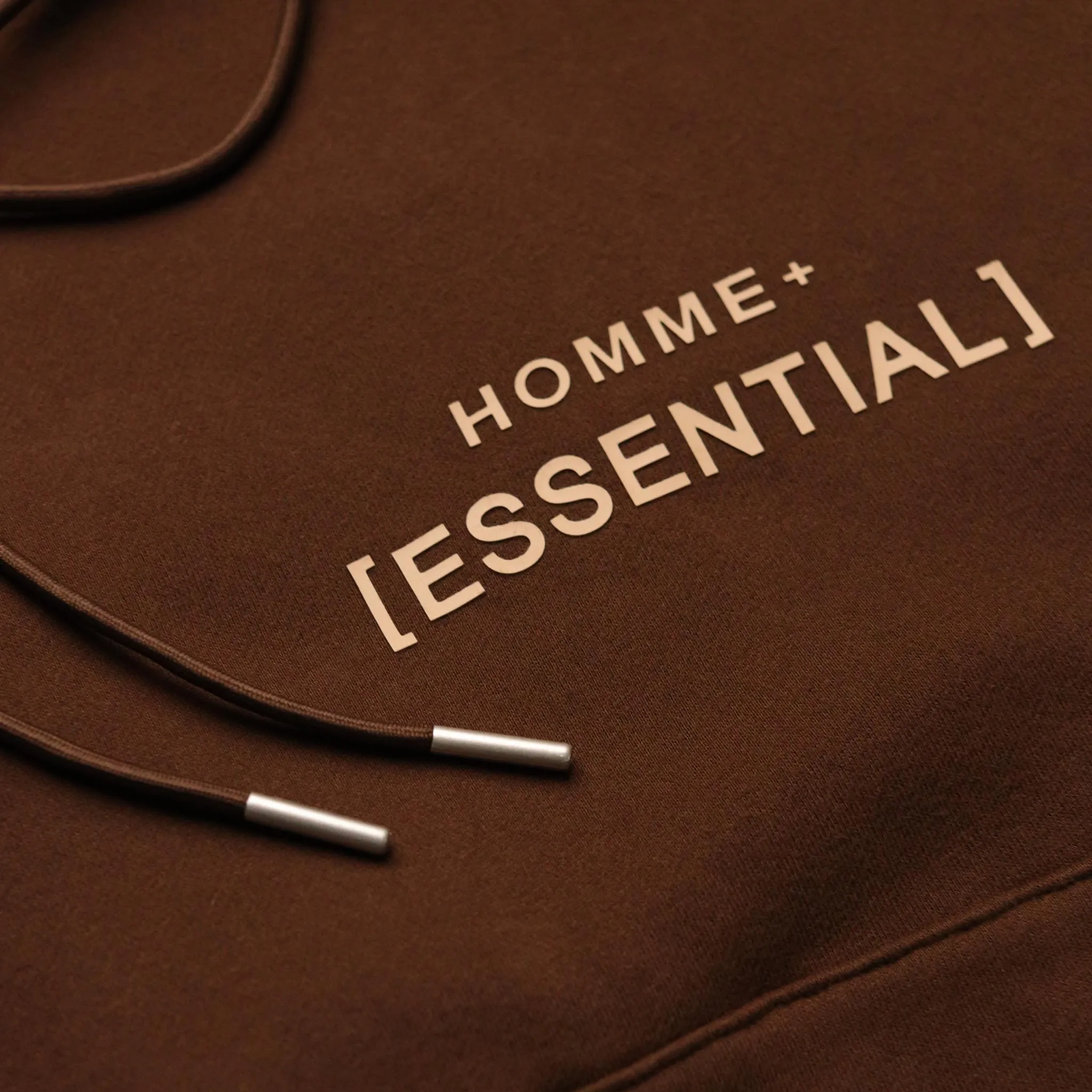HOMME  Essential Hoodie Dark Chocolate