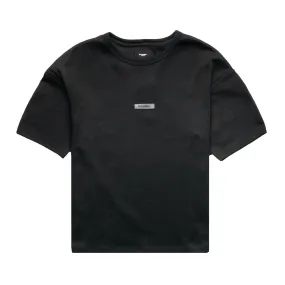 HOMME  'ESSENTIAL' Rubber Logo Big Tee Black/White