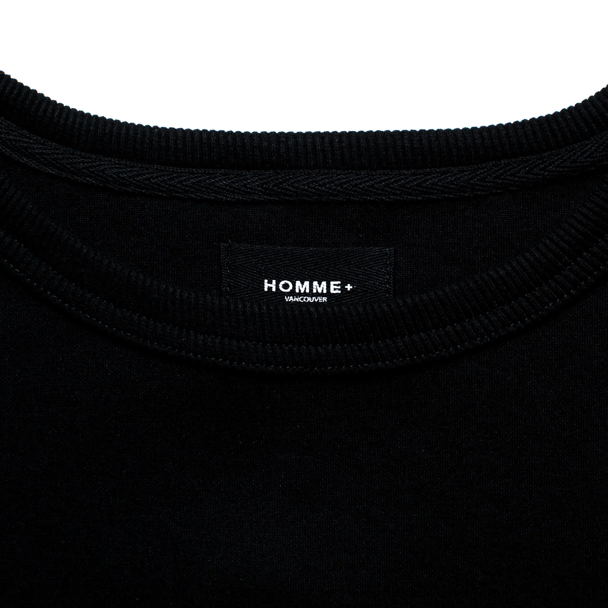 HOMME  'ESSENTIAL' Rubber Logo Big Tee Black/White