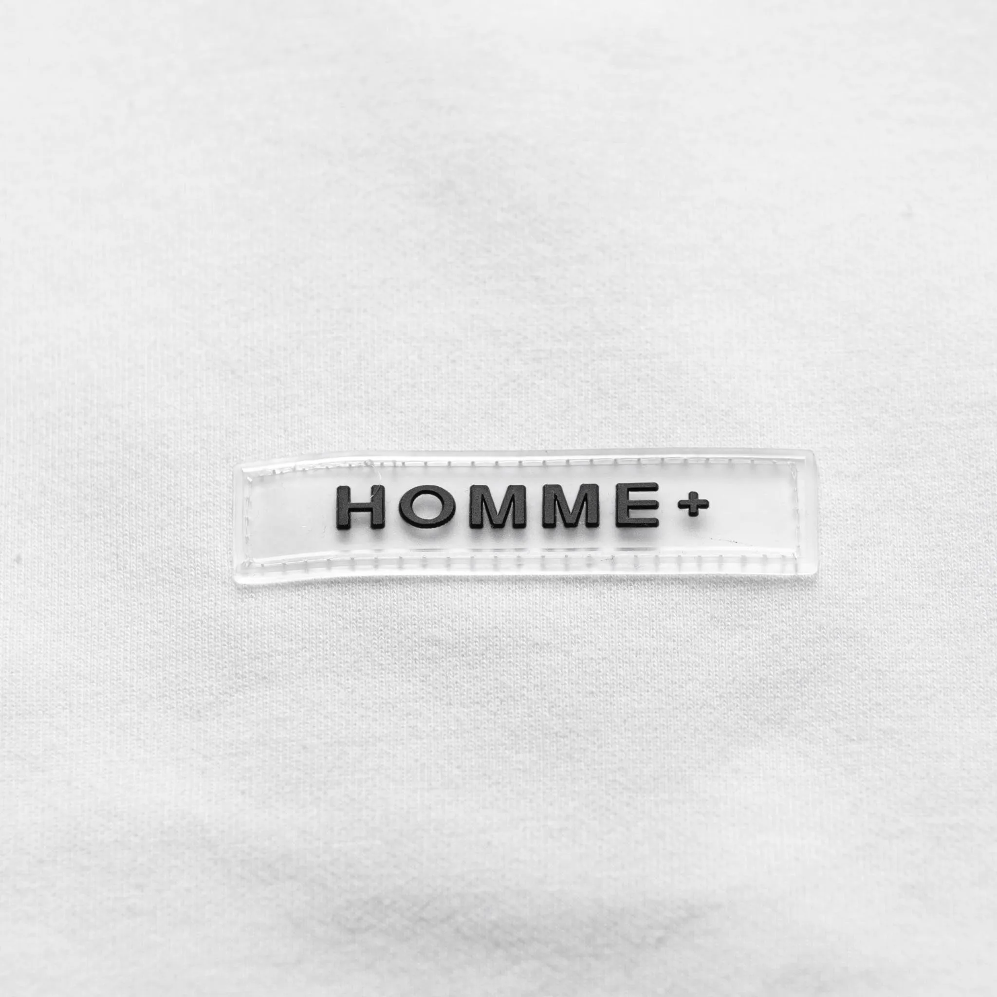 HOMME  'ESSENTIAL' Rubber Logo Big Tee White