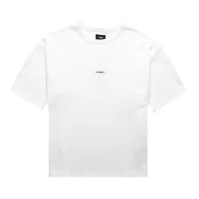 HOMME  'ESSENTIAL' Rubber Logo Big Tee White