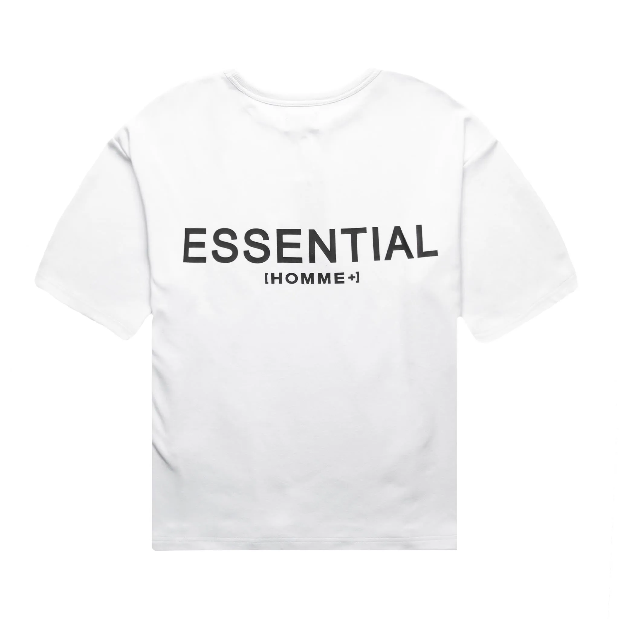 HOMME  'ESSENTIAL' Rubber Logo Big Tee White