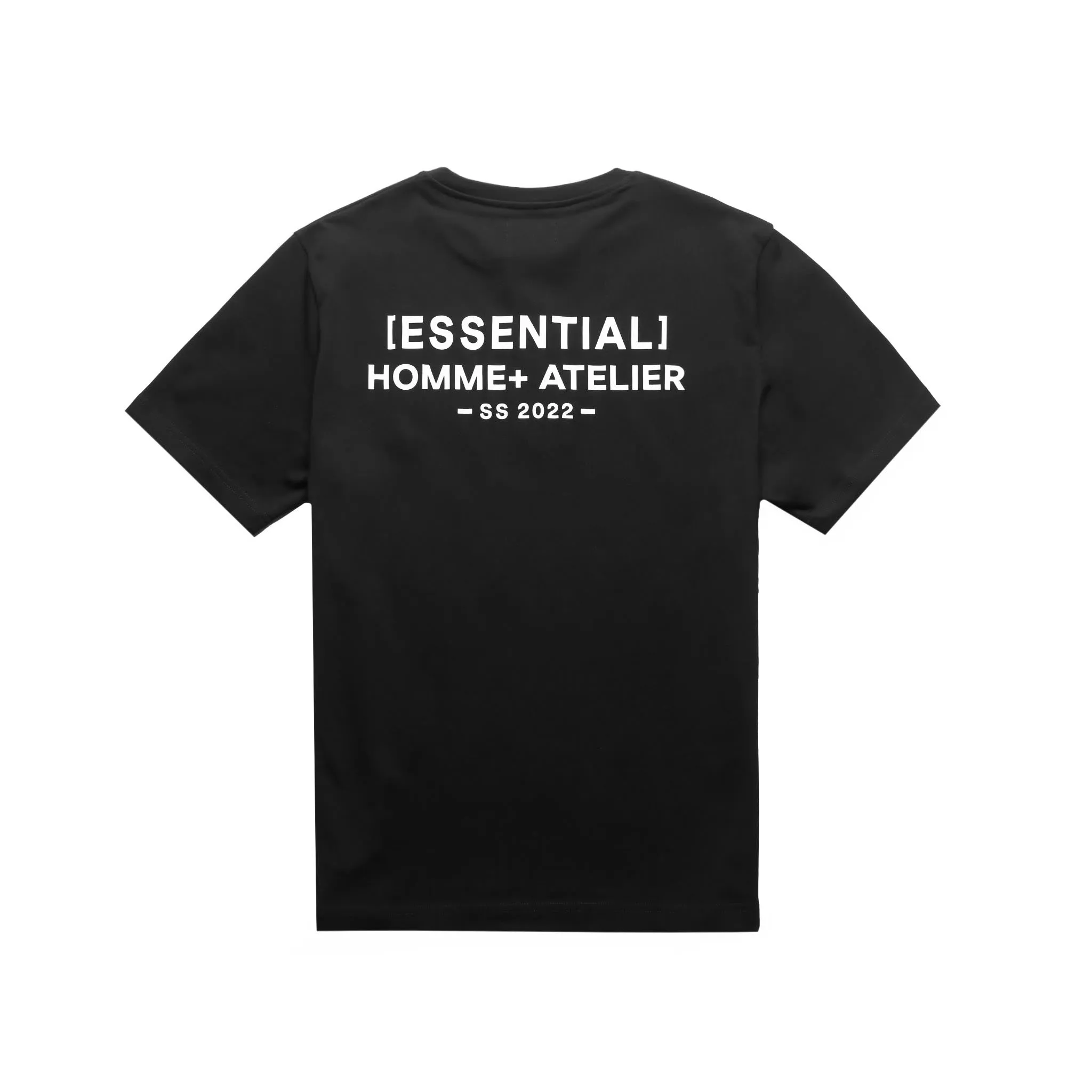 HOMME  'ESSENTIAL' Rubber Print Tee Black
