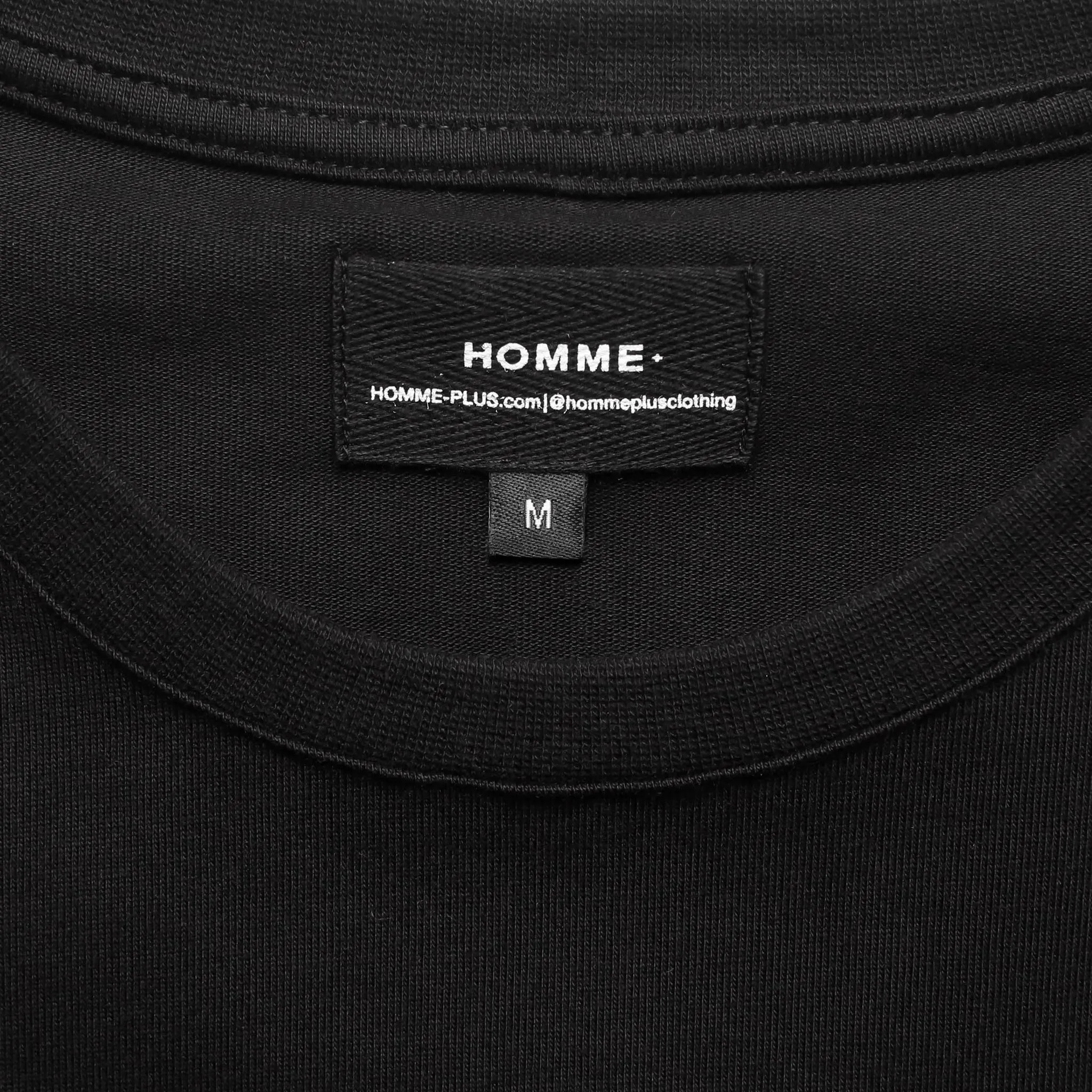 HOMME  'ESSENTIAL' Rubber Print Tee Black