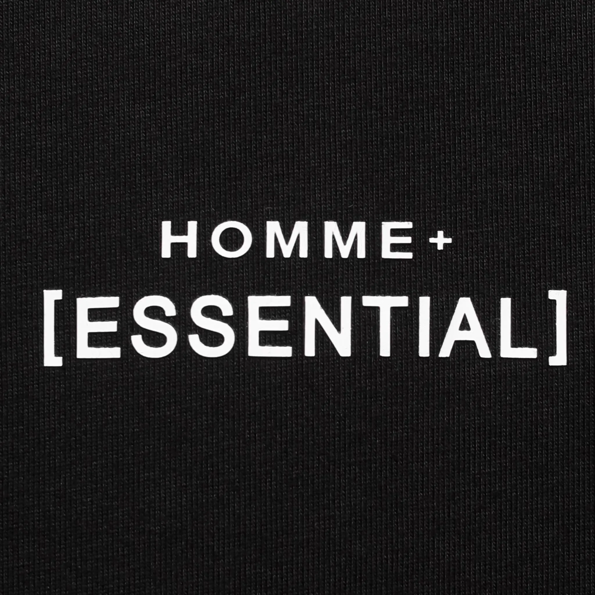 HOMME  'ESSENTIAL' Rubber Print Tee Black