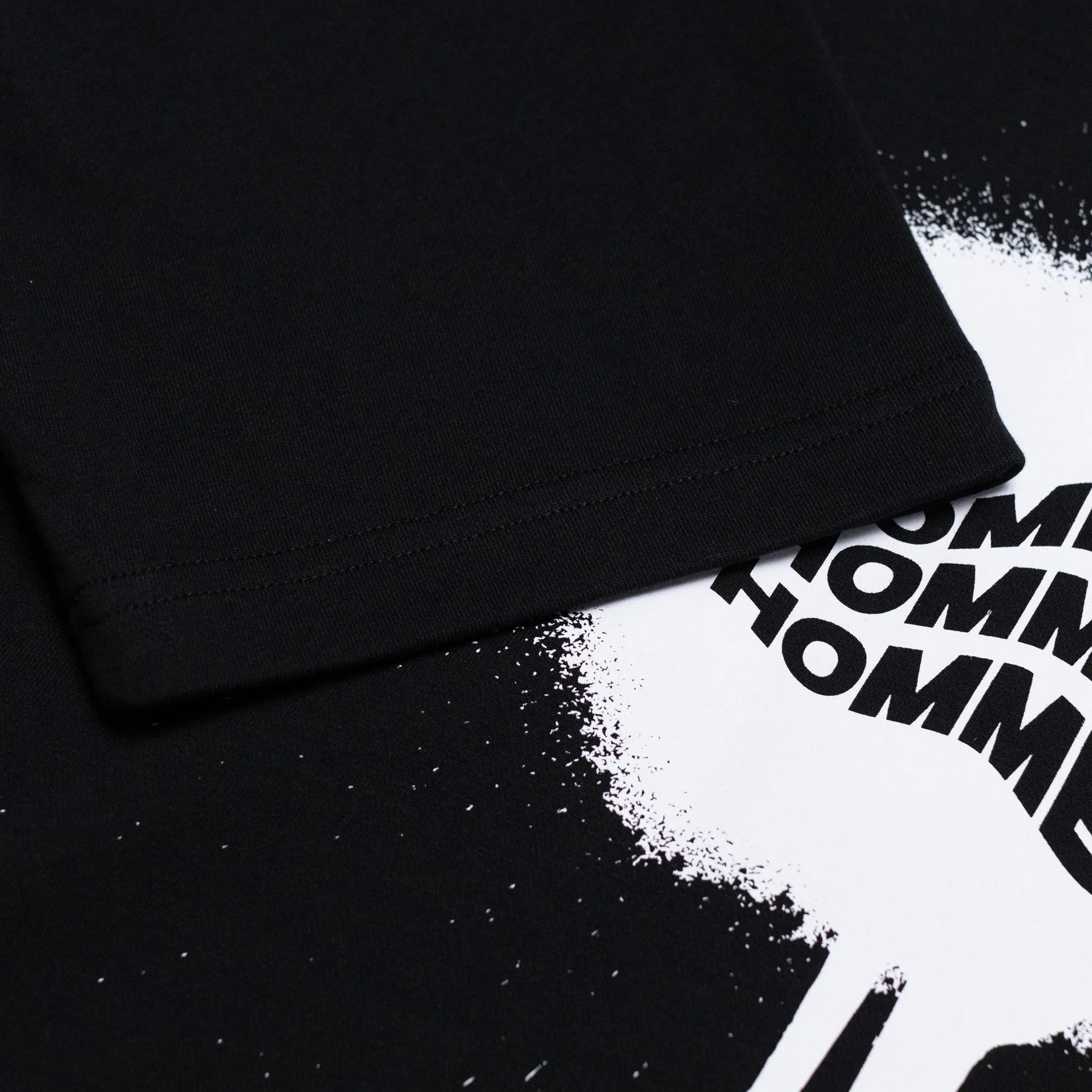 HOMME  Ink Splash Tee Black