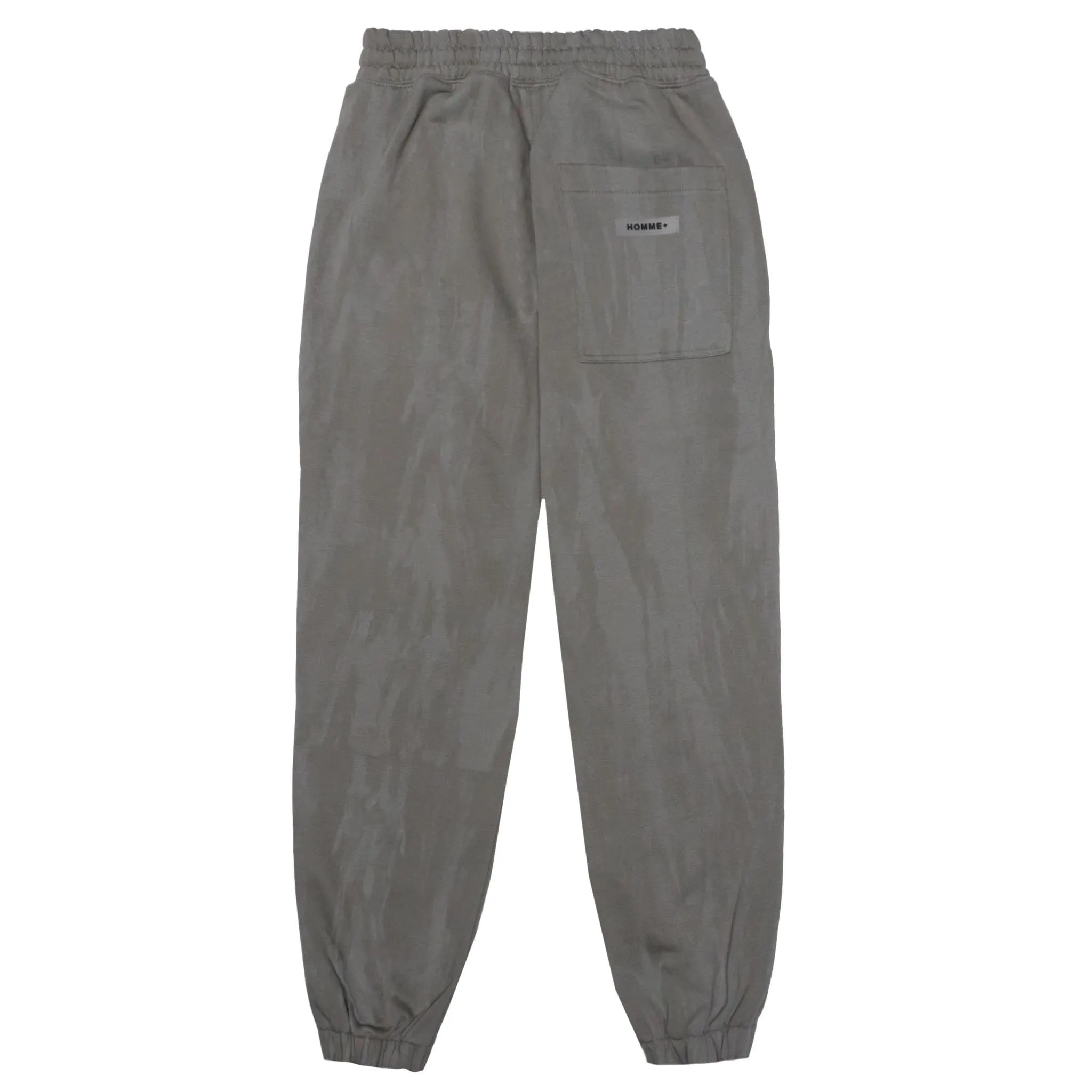 HOMME  Old English Acid Wash Jogger Dark Taupe