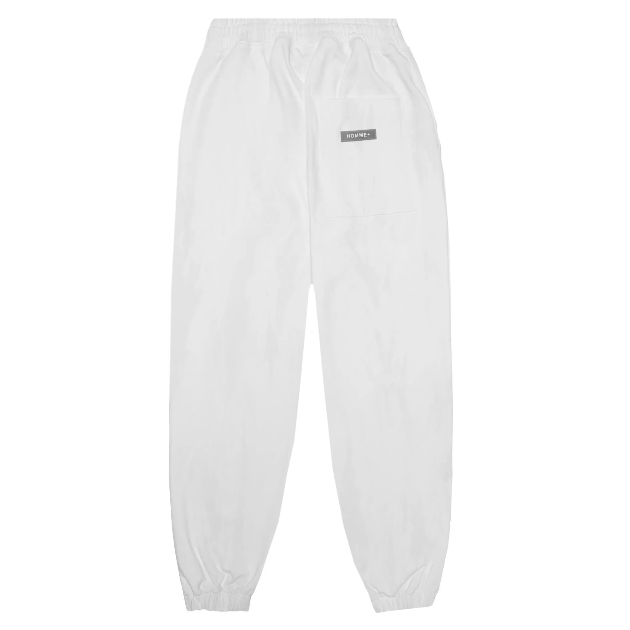 HOMME  Old English Acid Wash Jogger White