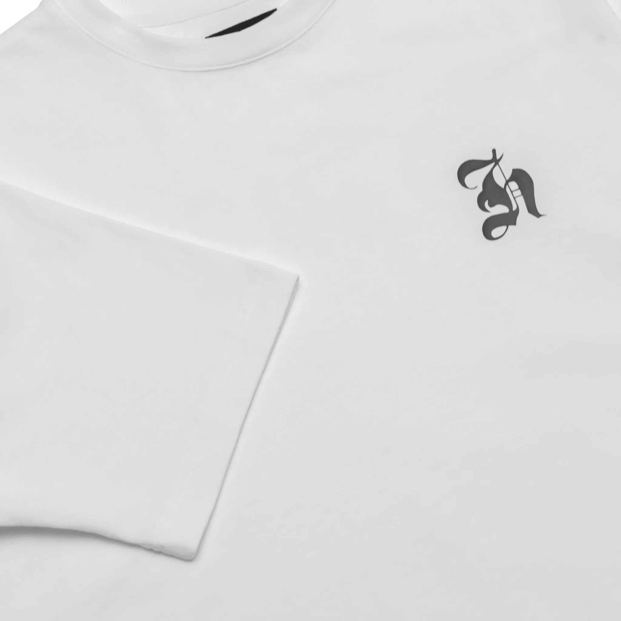 HOMME  Old English Script Tee White