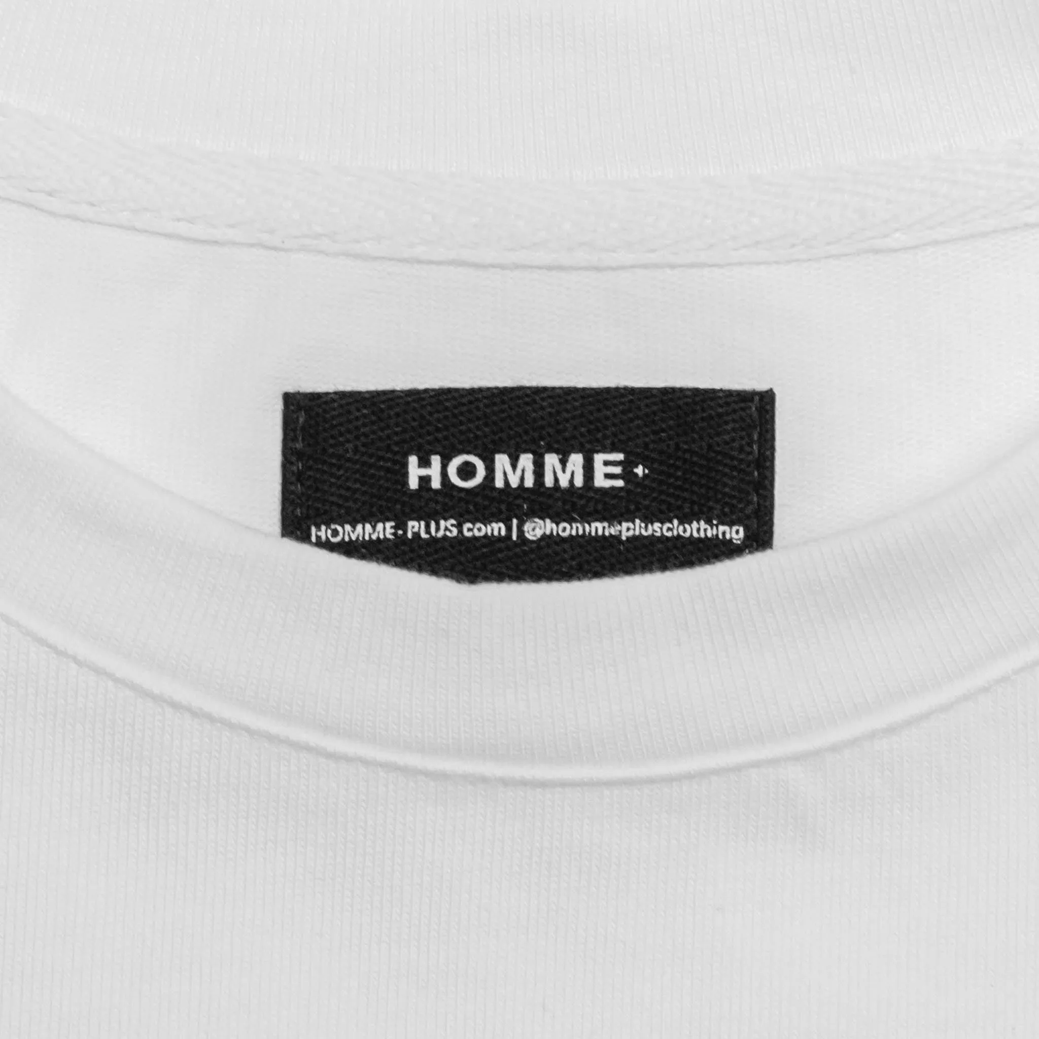 HOMME  Old English Script Tee White