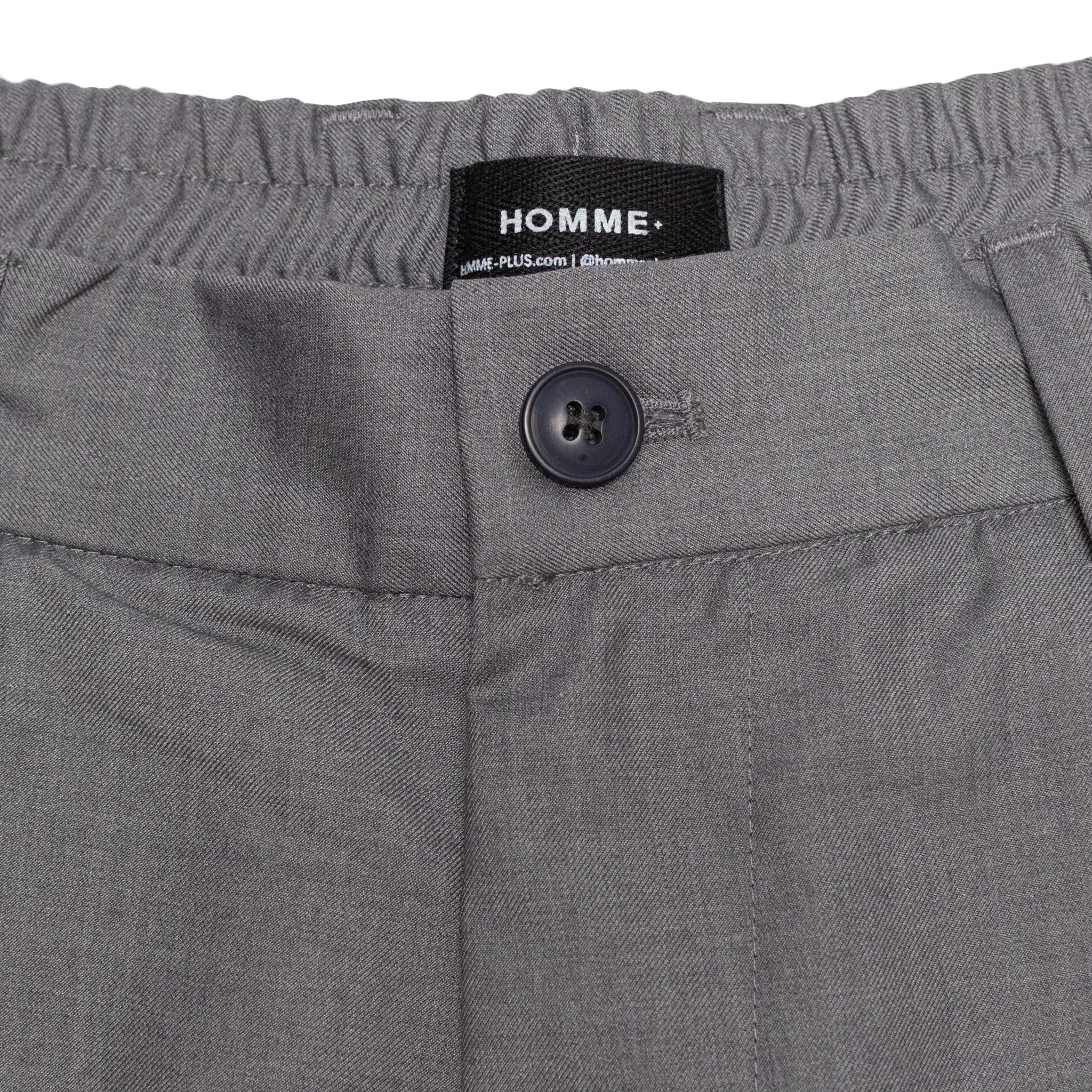HOMME  Pleated Loose Trouser Grey