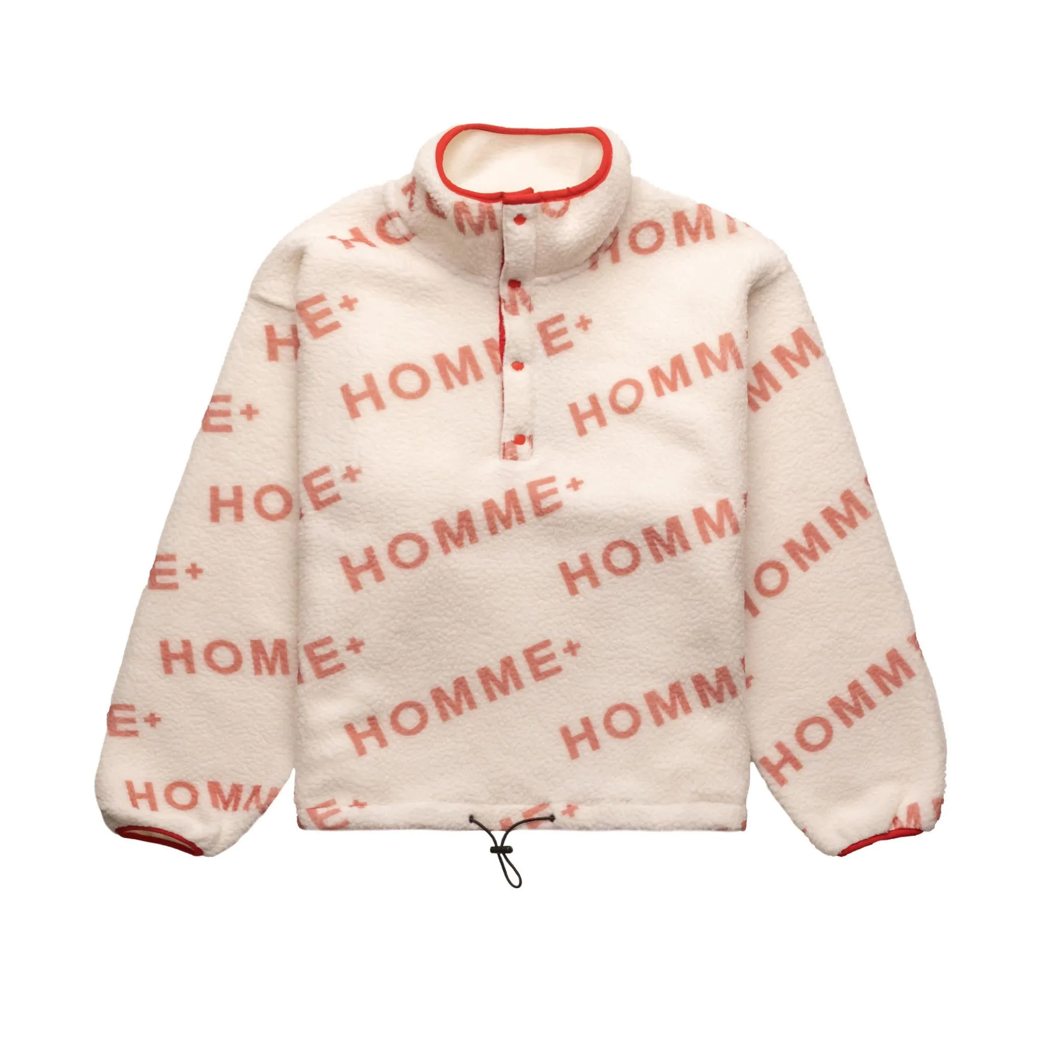 HOMME  Polar Fleece Logo Pullover Red