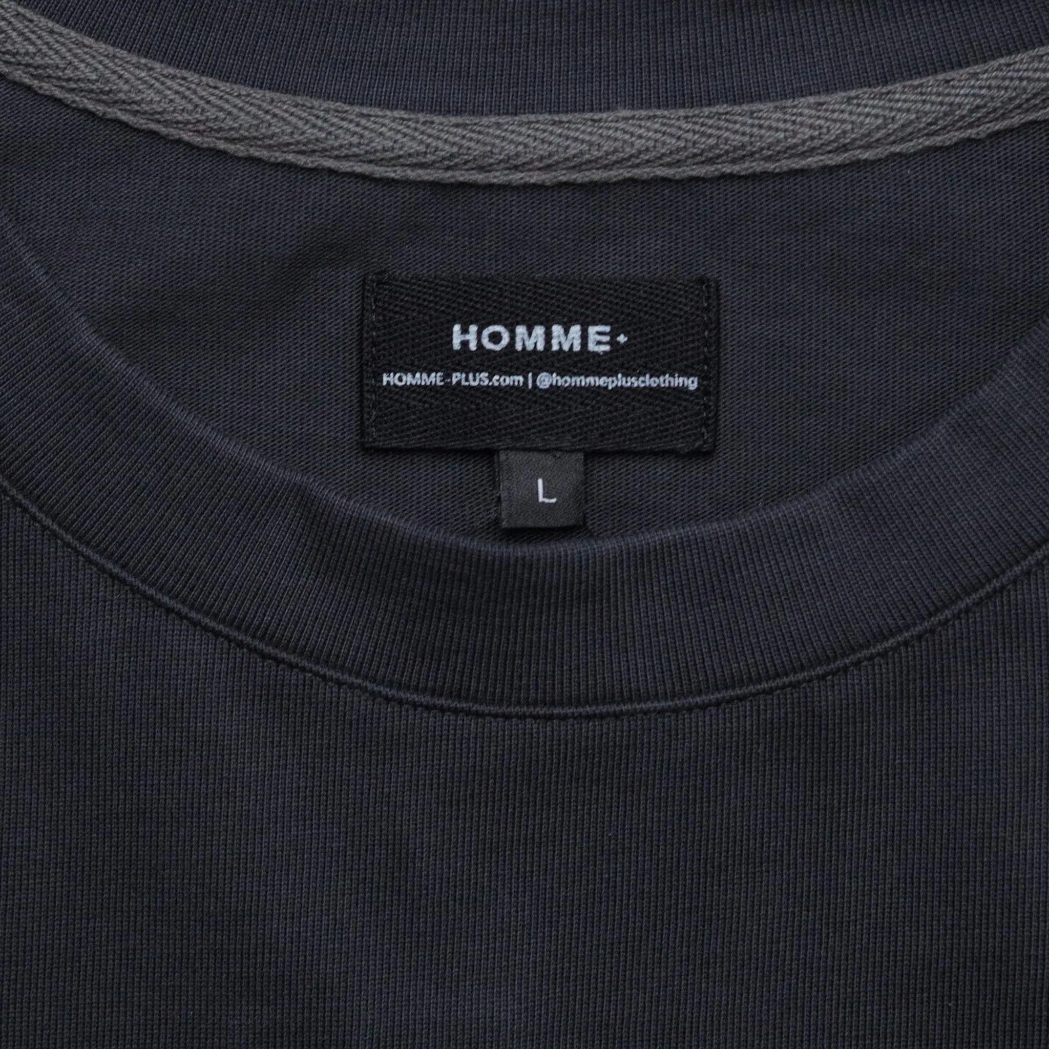 HOMME  Triangle Patch Tee Charcoal