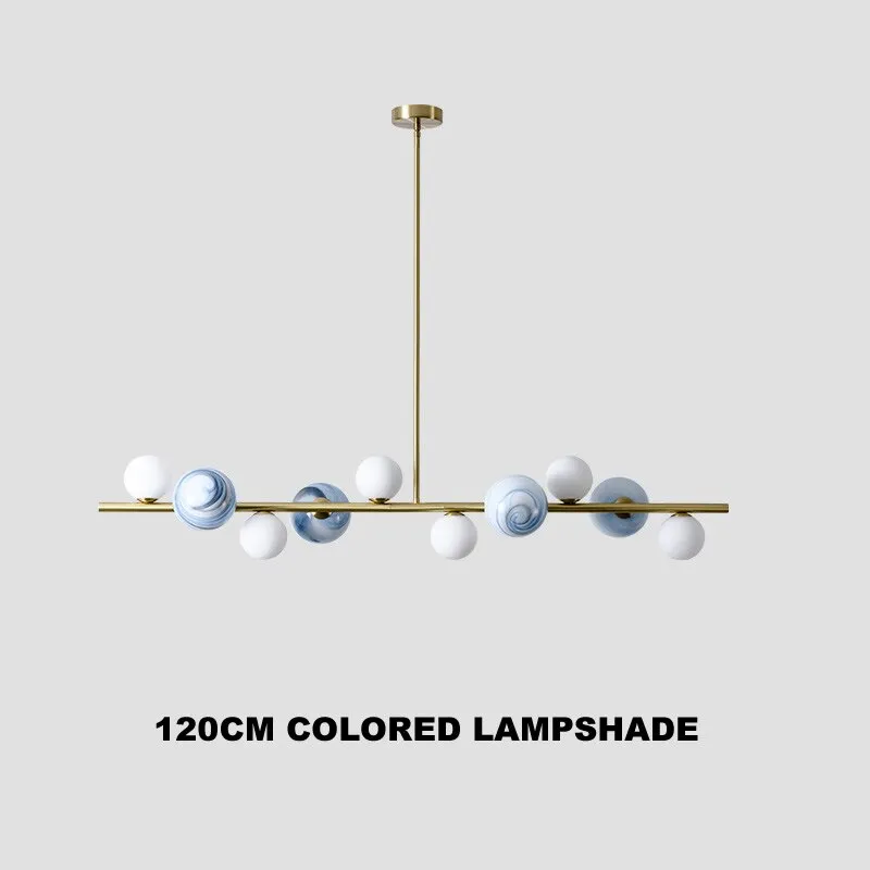 Horizontal Ceiling Hanging Chandelier Lights Kitchen Island Linear Bar Pendant Lamp Dining Room Restaurant Lighting Fixtures