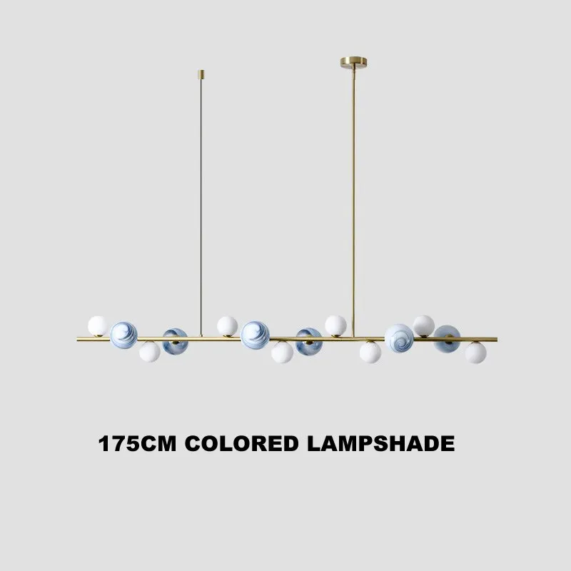 Horizontal Ceiling Hanging Chandelier Lights Kitchen Island Linear Bar Pendant Lamp Dining Room Restaurant Lighting Fixtures