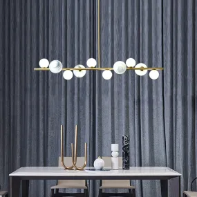 Horizontal Ceiling Hanging Chandelier Lights Kitchen Island Linear Bar Pendant Lamp Dining Room Restaurant Lighting Fixtures