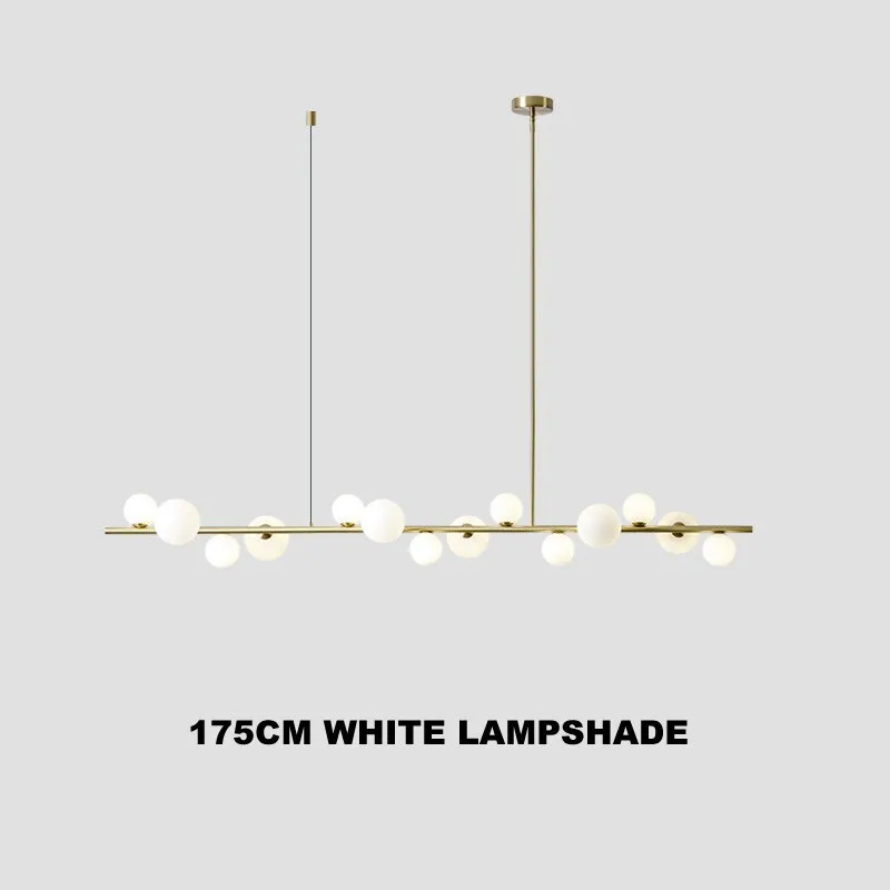 Horizontal Ceiling Hanging Chandelier Lights Kitchen Island Linear Bar Pendant Lamp Dining Room Restaurant Lighting Fixtures
