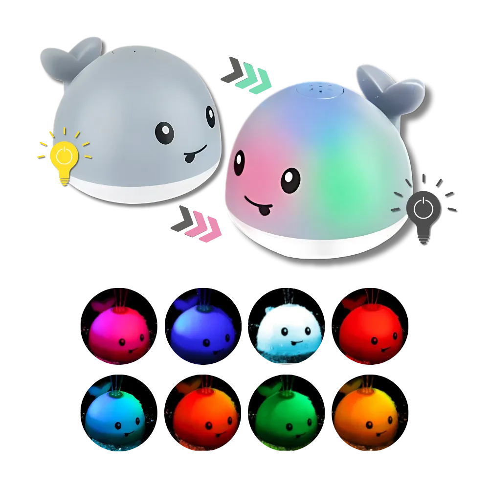 Interactive Whale Bath Toy With Lights