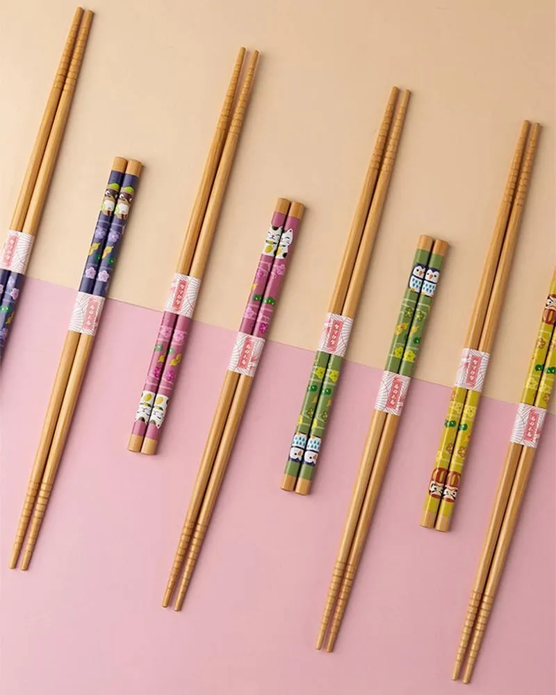 Japanese Characters Bamboo Chopsticks