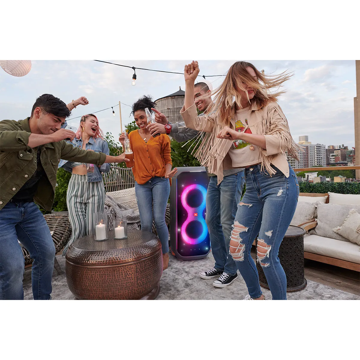 JBL PartyBox 710 Bluetooth Portable Party Speaker with Built-in Light and Splashproof Design